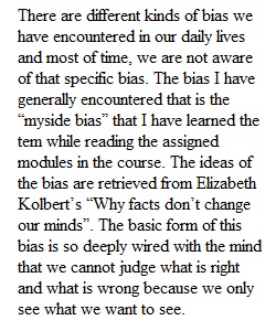 Cognitive Bias Reflection